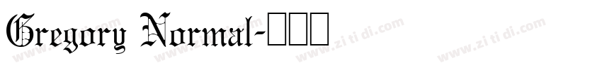 Gregory Normal字体转换